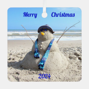 Personalisiert Florida Snowman - Metalldekoration Ornament Aus Metall