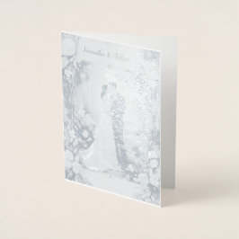 Personalisiert Foil Wedding Card Folienkarte