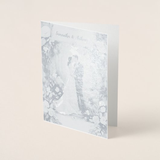 Personalisiert Foil Wedding Card Folienkarte (Vorderseite)