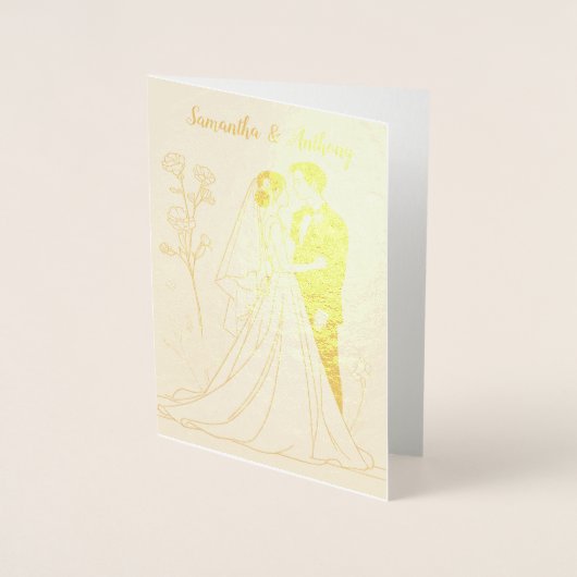 Personalisiert Foil Wedding Card Folienkarte (Vorderseite)