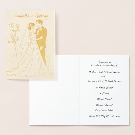 Personalisiert Foil Wedding Card Folienkarte (Anzeige)