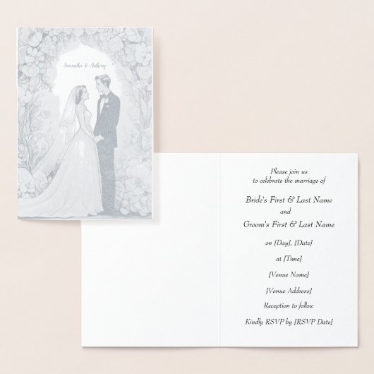 Personalisiert Foil Wedding Card Folienkarte (Anzeige)