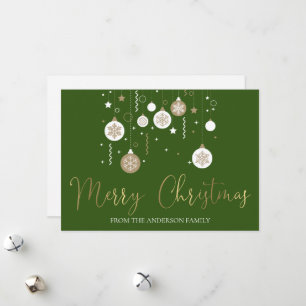 Personalisiert Foiled MerChristmas Ornaments Holi Feiertagskarte