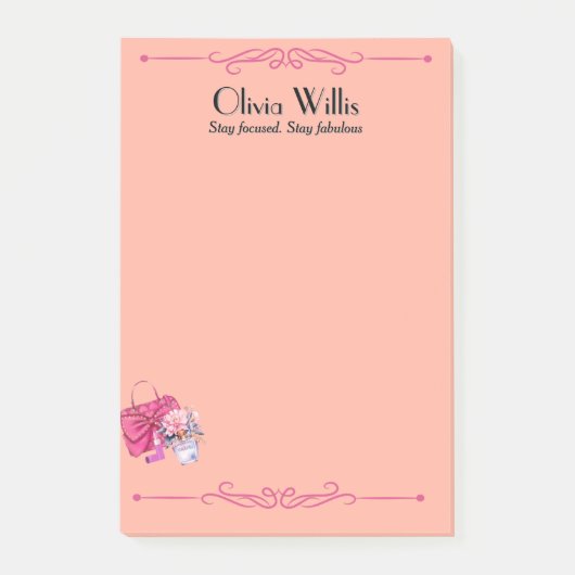 Personalisiert "Fokussiert Bleibe. Bleibe Fabulous Post-it Klebezettel (Vorderseite)