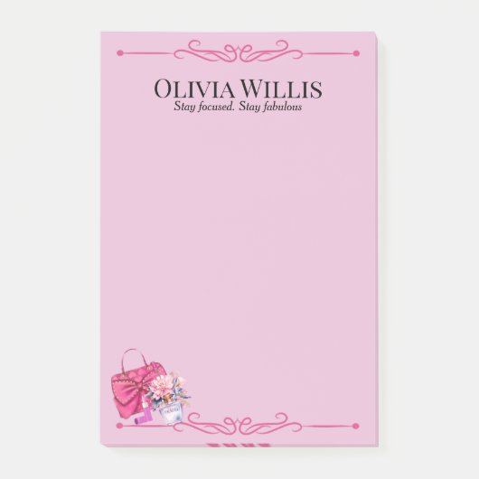 Personalisiert "Fokussiert Bleibe. Fabulous bleibe Post-it Klebezettel (Vorderseite)