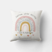 Personalisiert folgen Sie Ihren Träumen Rosa Regen Kissen (Rückseite)