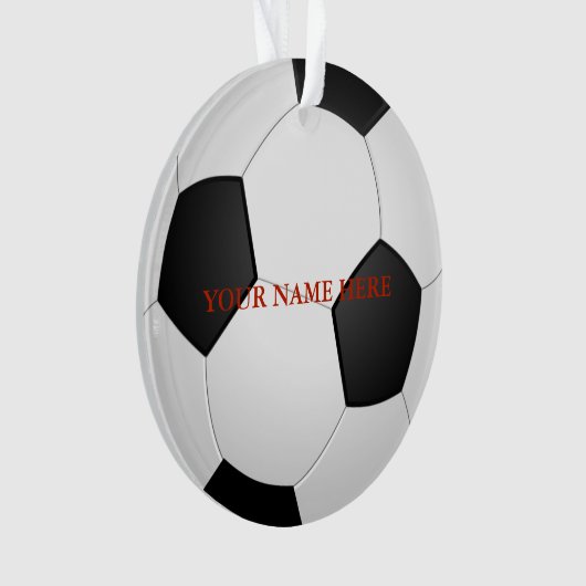 Personalisiert Foot Ball Name Weihnachten Ornament (Vorderseite)