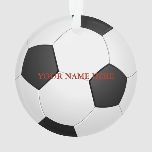 Personalisiert Foot Ball Name Weihnachten Ornament (Rückseite)