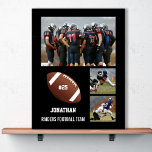 Personalisiert Football 3 Foto Collage Name Team # Poster<br><div class="desc">Dieses individuell gestaltete Fußballposter mit 3 Fotos, dem Namen des Fußballspielers, der Trikotnummer und dem Teamnamen. Personalisieren Sie die Aktion, ein Team-Foto, etc. Ändern Sie einfach die Hintergrundfarbe, um den Farben Ihres Teams zu entsprechen - klicken Sie einfach auf "Anpassen" und die Hintergrundfarbe. Ein tolles Ende der Saison oder Coach's...</div>