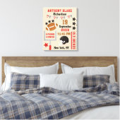 Personalisiert Football Baby Boys Geburtsstunde Leinwanddruck (Insitu (Schlafzimmer))
