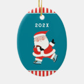 Personalisiert Football Collectible Keramik Ornament (Hinten)