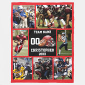 Personalisiert Football Foto Collage Sports Fleecedecke (Vorderseite)
