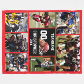 Personalisiert Football Foto Collage Sports Fleecedecke (Vorderseite (Horizontal))