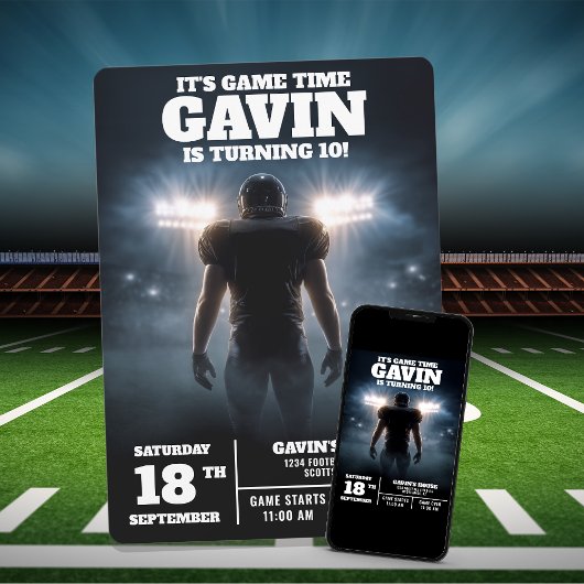 Personalisiert Football Geburtstagspartei Einladung