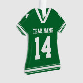 Personalisiert Football Jersey Green Foto Ornament (Vorderseite)