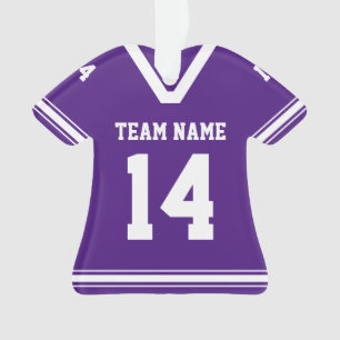 Personalisiert Football Jersey Lila Foto Ornament