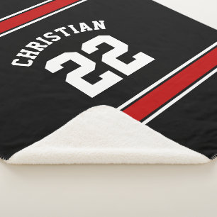 Personalisiert Football Jersey Novelty Sport Red Sherpadecke