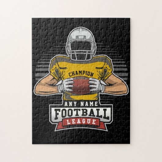 Personalisiert Football League Player Champ   Puzzle (Vertikal)