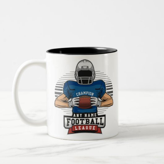 Personalisiert Football League Player Champ Zweifarbige Tasse (Links)