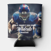 Personalisiert Football Player Foto High School Dosenkühler (Vorderseite)