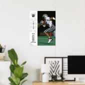Personalisiert Football Poster Name, Bild...18x24 (Heimbüro)