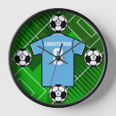 Personalisiert Football Soccer Jersey Wanduhr (Vorderseite)