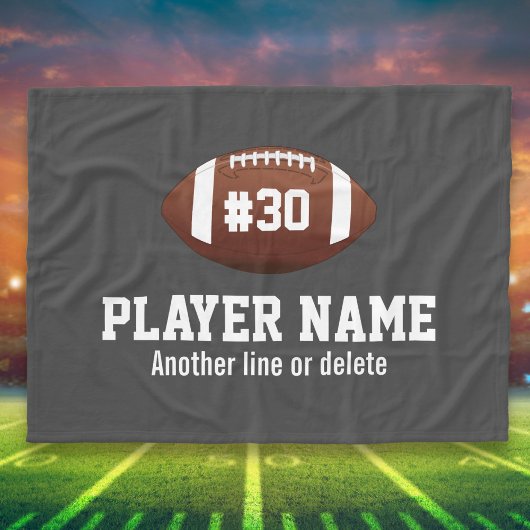Personalisiert Football Team Name Jersey Nummer Fleecedecke