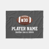 Personalisiert Football Team Name Jersey Nummer Fleecedecke (Vorderseite (Horizontal))