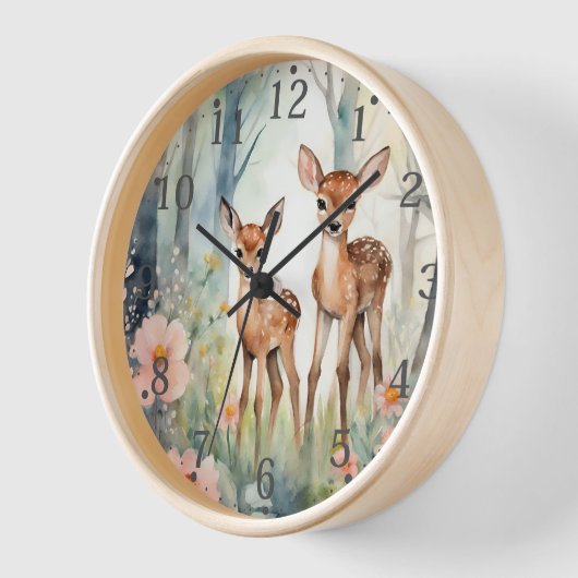 Personalisiert Forest Farest Wall Clock Uhr (Winkel)