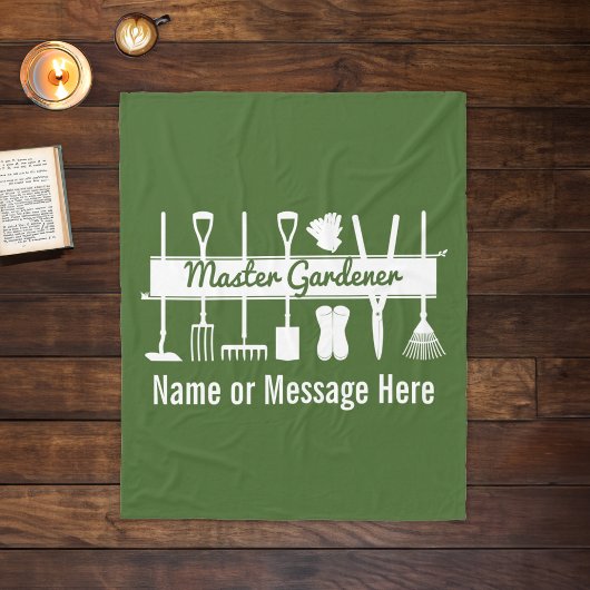 Personalisiert Forest Green Modern Master Gardener Fleecedecke