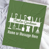 Personalisiert Forest Green Modern Master Gardener Fleecedecke