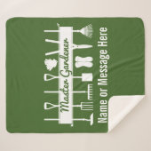 Personalisiert Forest Green Modern Master Gardener Sherpadecke (Vorderseite (Horizontal))