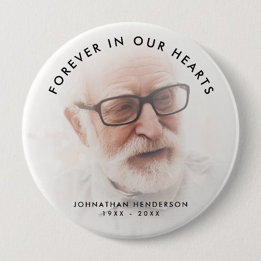 Personalisiert Forever in unserem Hearts Foto Memo Button (Vorderseite)