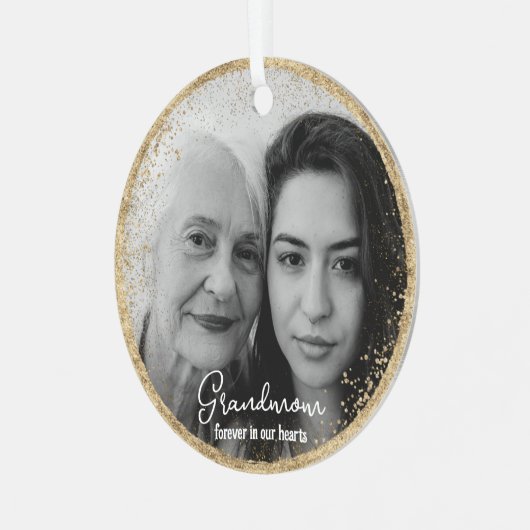 Personalisiert Forever in unserem Herz-Foto-Speich Ornament Aus Metall (Vorderseite links)
