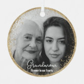 Personalisiert Forever in unserem Herz-Foto-Speich Ornament Aus Metall (Vorderseite)