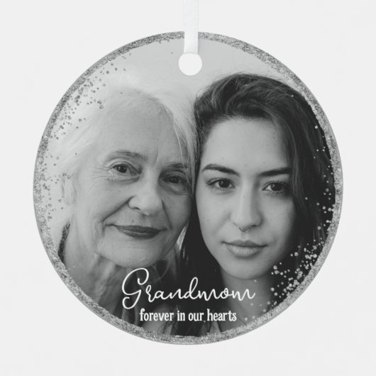 Personalisiert Forever in unserem Herz-Foto-Speich Ornament Aus Metall (Vorderseite)