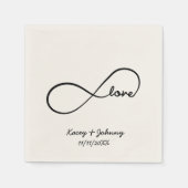 Personalisiert Forever Love Serviette (Vorderseite)