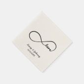 Personalisiert Forever Love Serviette (Ecke)