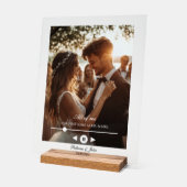 Personalisiert, Foto, erstes Lied, Hochzeitssymbol Acrylschild (Winkel)