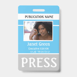 Personalisiert Foto ID Reporter Pressepass ID Blau Ausweis