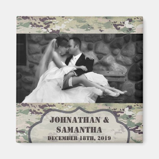 Personalisiert Foto Magnet Army OCP Camouflage Uni (Vorne)