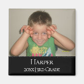 Personalisiert Foto Magnet | Einfache Namensstufe (Vorne)