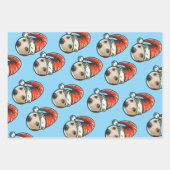 Personalisiert Foto Santa Candy Cane Geschenkpapier Set (Vorderseite)