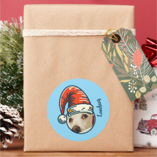 Personalisiert Foto Santa Individuelle Name Runder Aufkleber