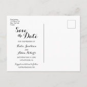 Personalisiert, Foto Save the Date, rustikal Ankündigungspostkarte (Rückseite)