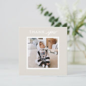 Personalisiert Foto Sun Kindergeburtstag Dankeskarte (Stehend Vorderseite)