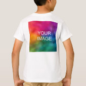 Personalisiert Foto Text Doppelseitige Kinderspiel T-Shirt (Rückseite)
