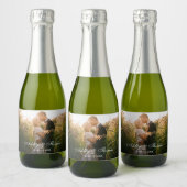 Personalisiert Foto Wedding Mini Schaumweinetikett (Flaschen)