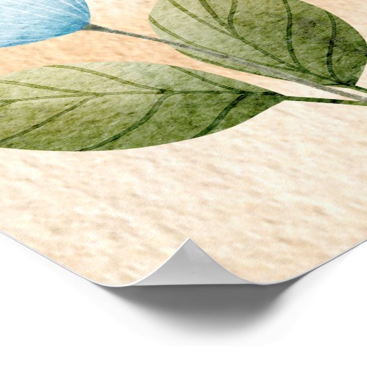 Personalisiert Fox Baby Animals Boho Rainbow Poster (Ecke)