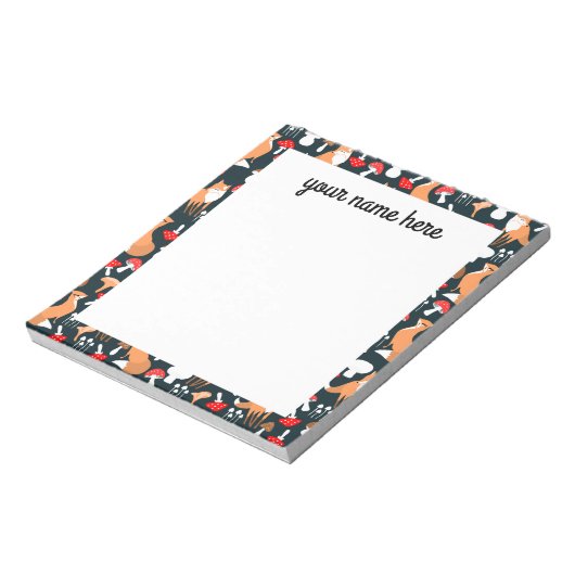 Personalisiert Fox Editor Notizblock (Rotiert)